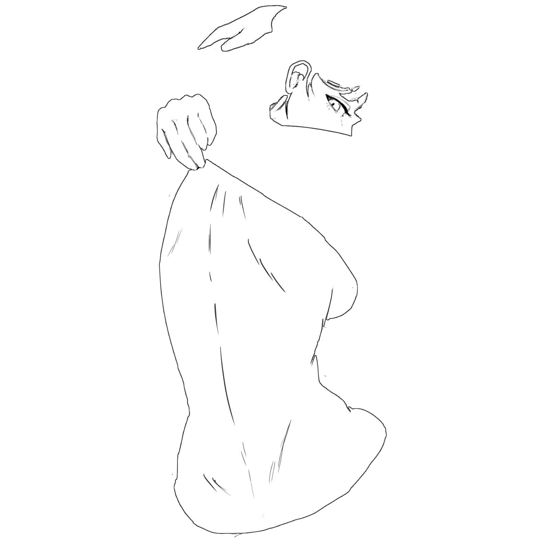 Janine Pose 1, Cute Lady in Minimalist Style