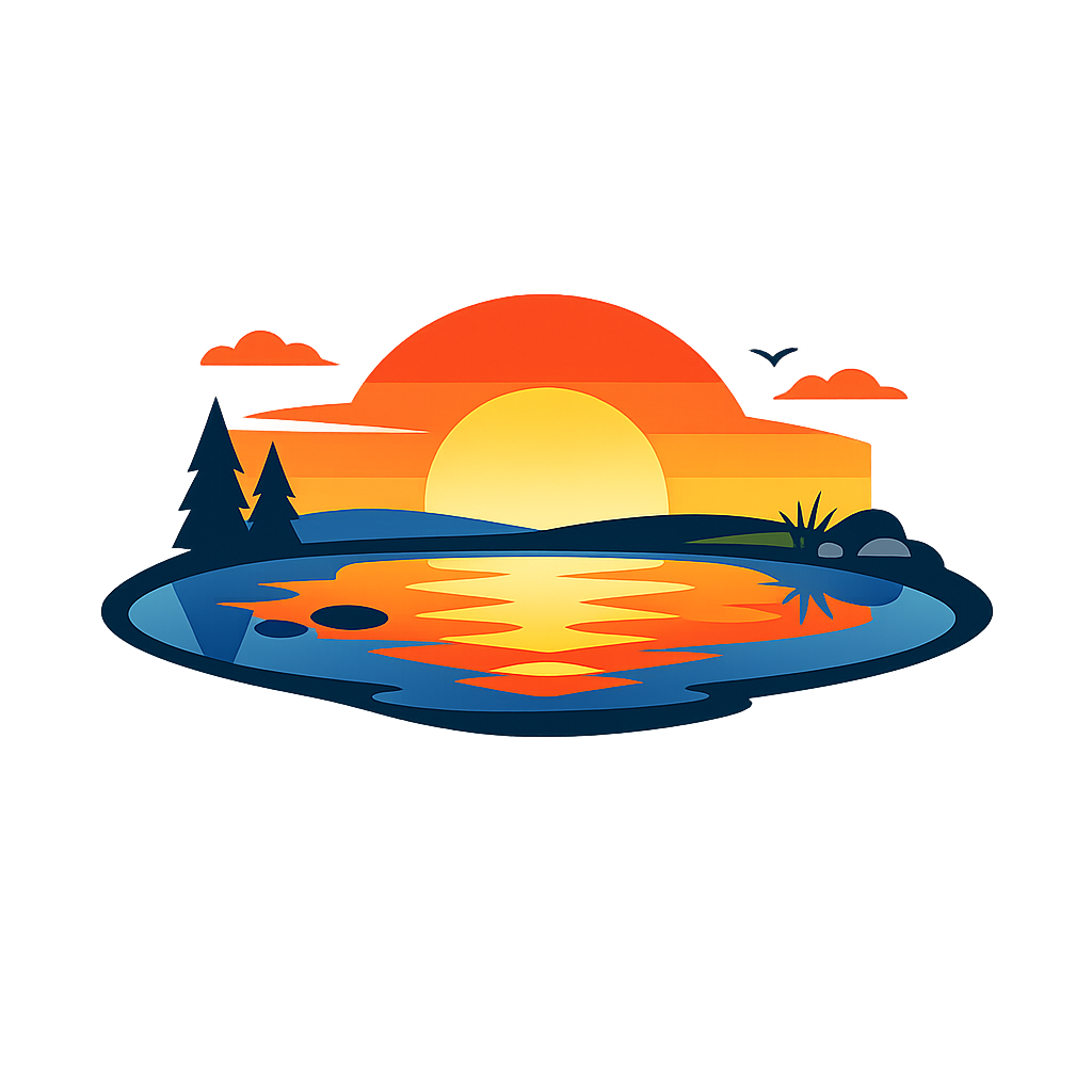 Sunset Reflection on a Small Pond