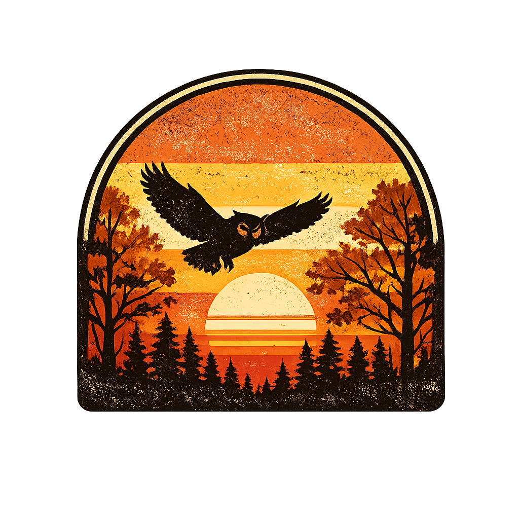 Fall Sunset Owl