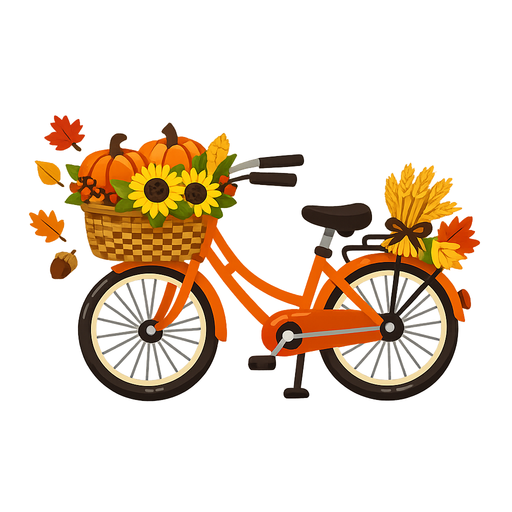 Autumn Pumpkin Bicycle