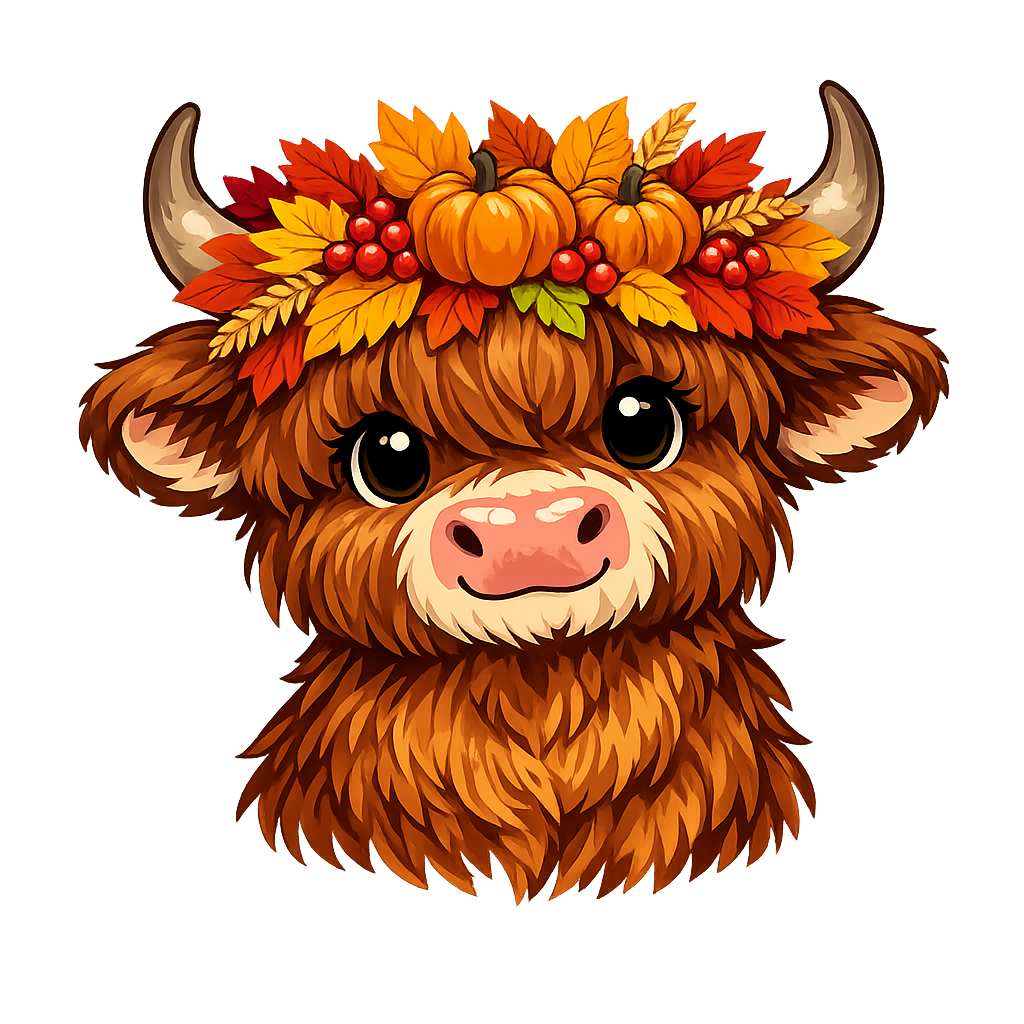 Autumn Highland Cow