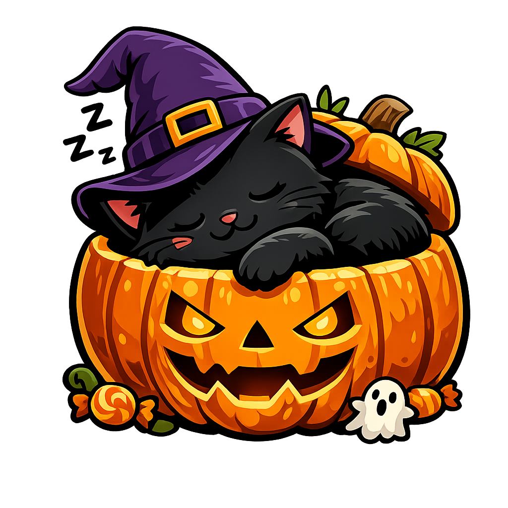 Pumpkin Patch Black Cat