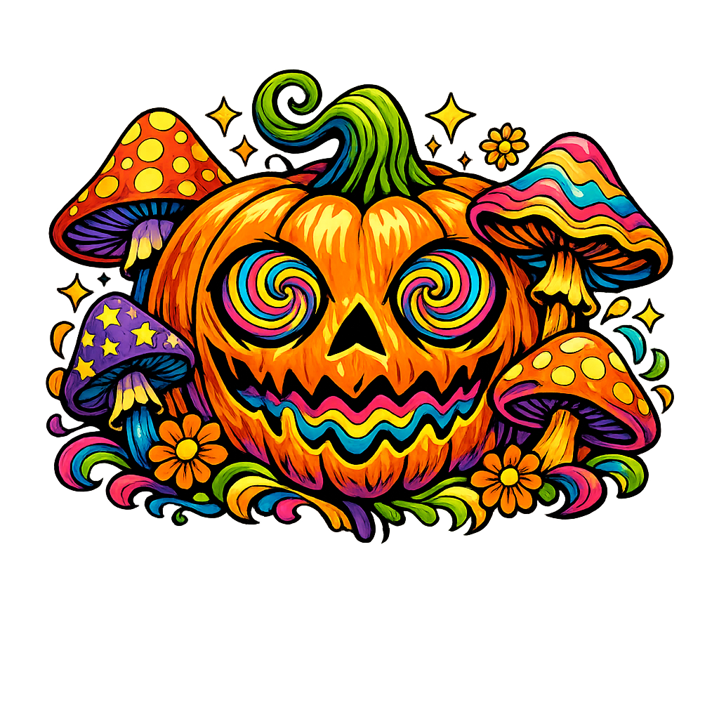 Groovy Retro Pumpkin