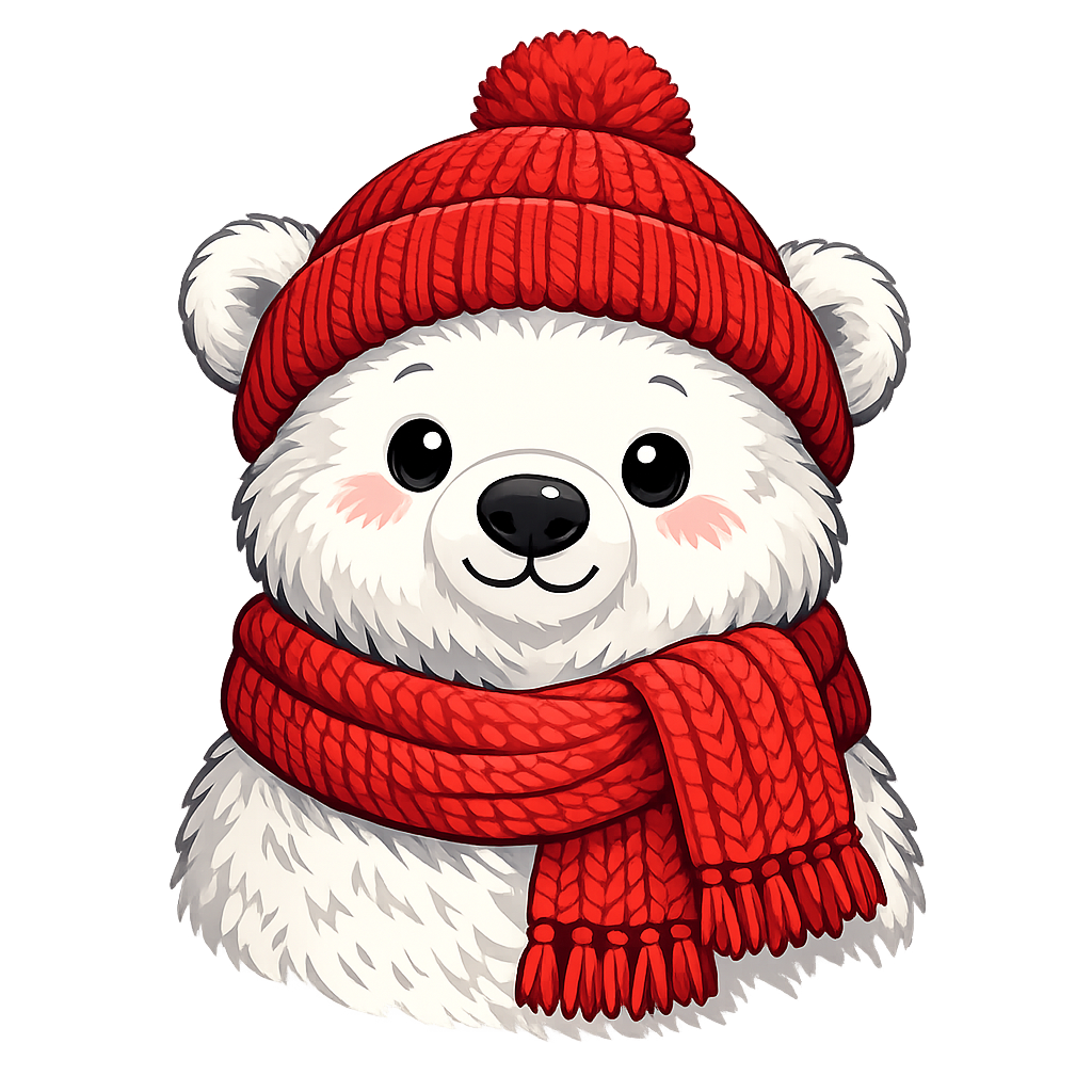 Cozy Winter Polar Bear