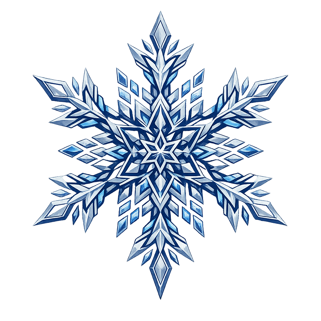 Geometrical Ice Snowflake