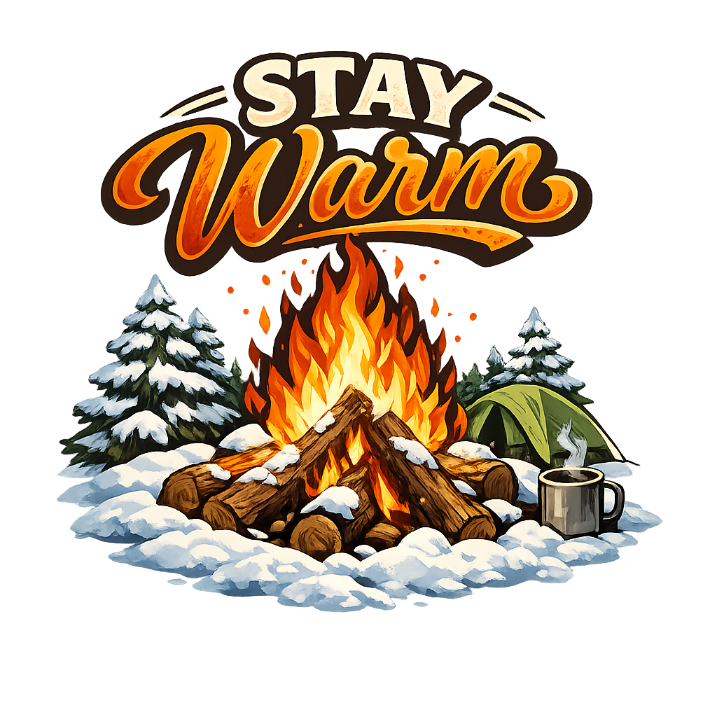 Stay Warm Winter Campfire