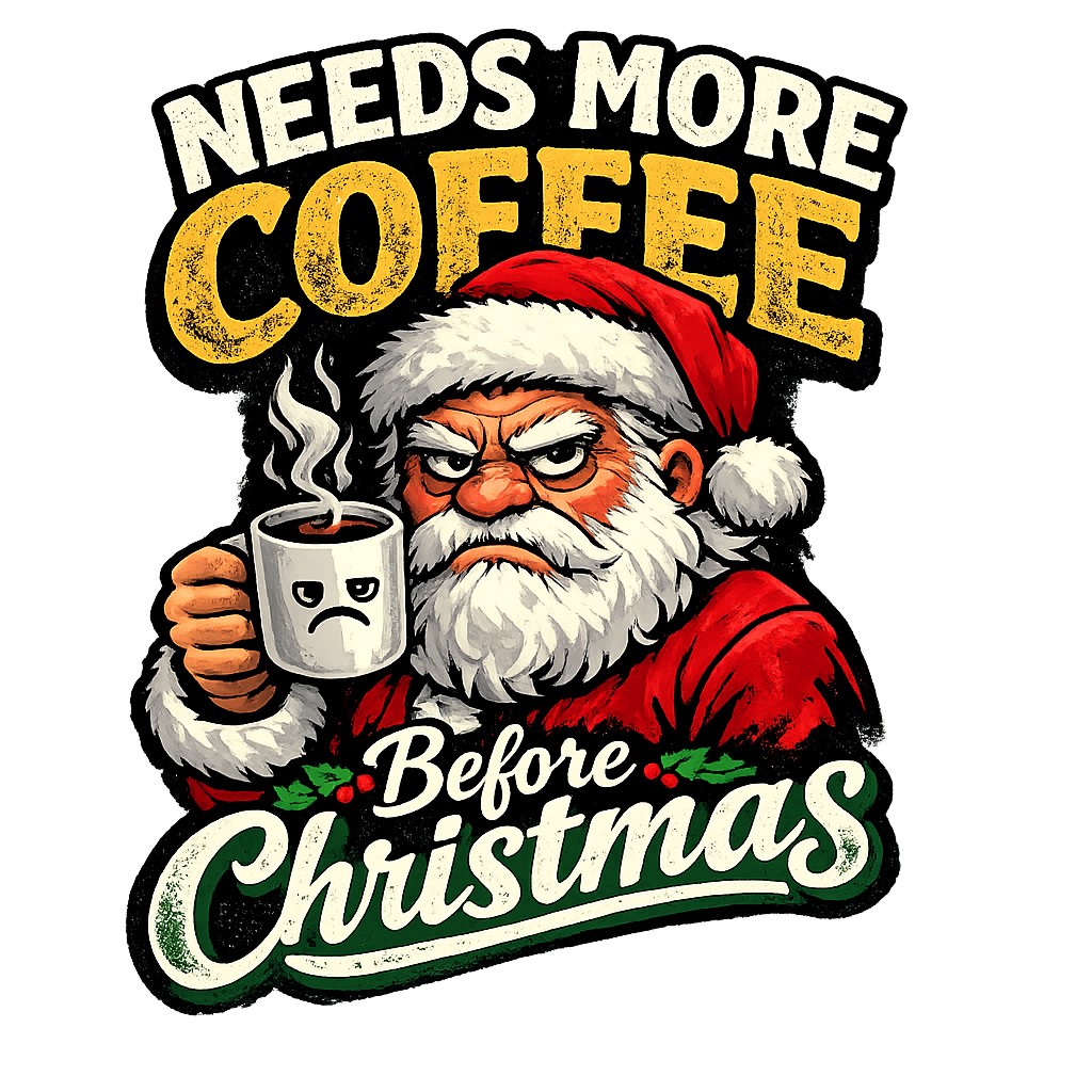 Grumpy Coffee Santa