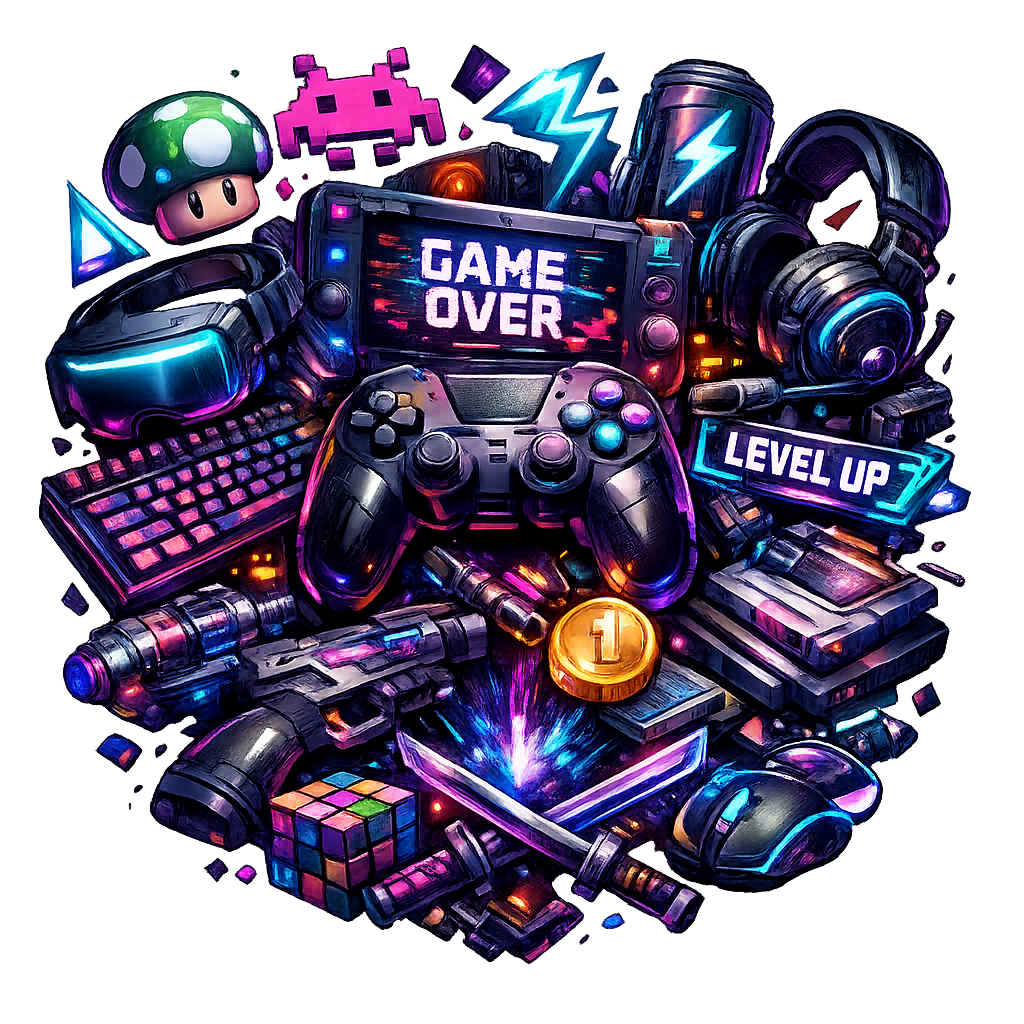 Gamer Stuff Logo Cyberpunk Style